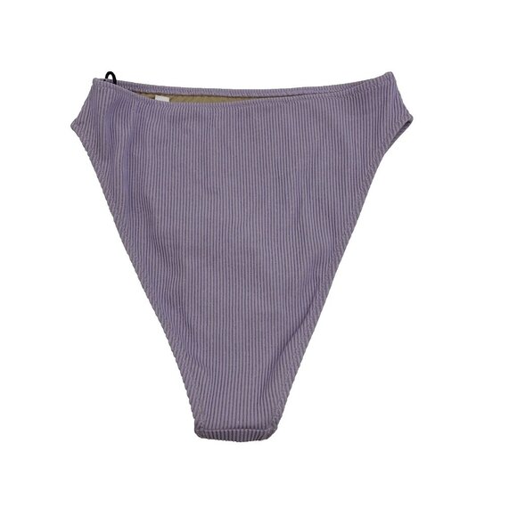 Shade & Shore Womens S Bikini Bottoms High Waist High Leg Extra Cheeky Purple - Picture 4 of 6